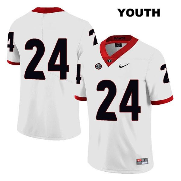 Georgia Bulldogs Youth Matthew Brown #24 NCAA No Name Legend Authentic White Nike Stitched College Football Jersey ROW8156GA
